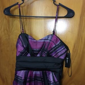 Black & Purple “Midi” Dress